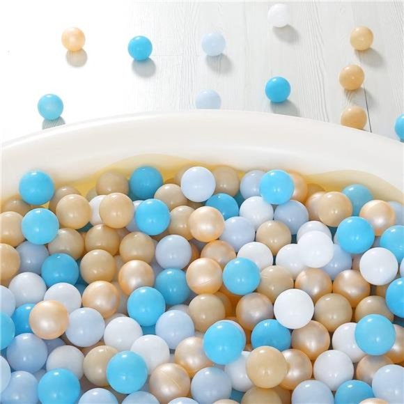 Kids Ball Pit Balls,100 Crush Proof Blue Play Balls for Baby Toddler Ball Pit - Picture 5 of 6